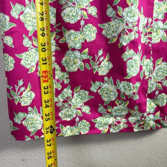 Brooks Brothers 346 Sleeveless Cotton Floral Shift Dress Pink Green size 8 - Picture 11 of 13